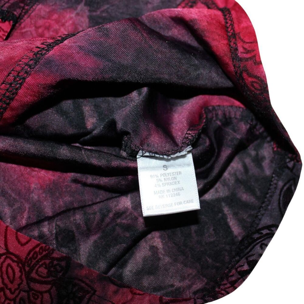 Dressbarn Women's Red and Black Blouse - Picture 5 of 8